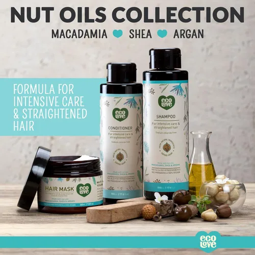 Miniatura 5 de ecoLove - Champú natural para todo tipo de cabello, sin lauril sulfato de sodio, vegano y libre de crueldad, con extracto de aceite marroquí Coconut