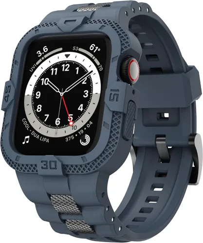 Bands Compatible for Apple Watch Band 41mm 40mm 38mm, Men Sport Rugged Band with Protective Case for Watch Series 9 8 7/Series 6 SE 5 4 3