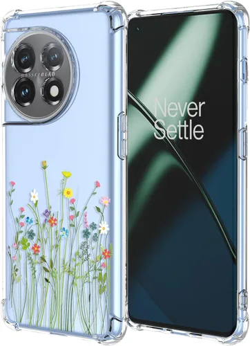 Miniatura 11 de Funda para OnePlus Nord CE 2 Lite 5G Clear Flower Phone Case Soft TPU a prueba de golpes, antiarañazos, funda protectora para 1+Nord CE2 Lite 5G