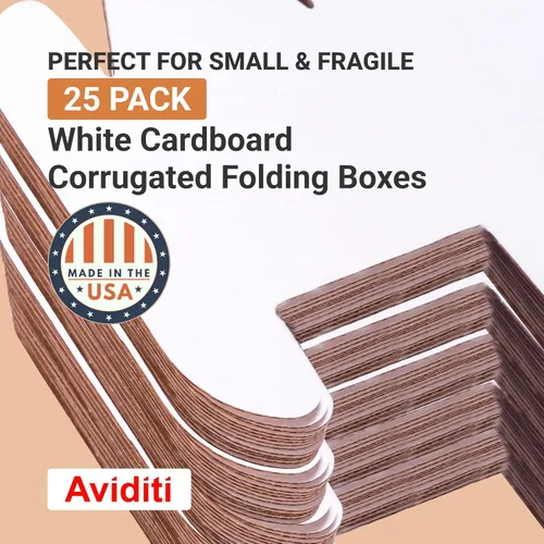 Miniatura 3 de Box USA Caja de cartón corrugado 12128W de 12 pulgadas de largo x 12 pulgadas de ancho x 8 pulgadas de alto, color blanco, para envío, embalaje