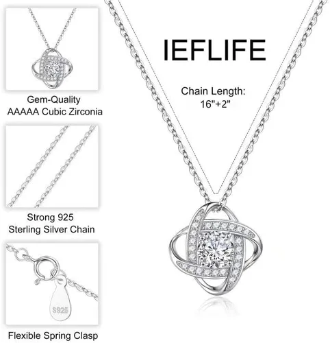 Miniatura 2 de Collar de regalo para mujeres y niñas, collar de plata de ley 925, joyería para mamá, hija, tía, abuela, esposa, hermana, novia, día de la madre