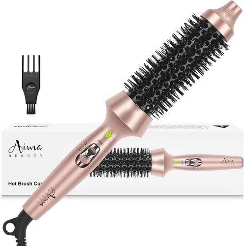 Aima Beauty Cepillo caliente, 1.3 pulgadas/1.378 in cepillo para rizar con calefacción hace que el cabello sea más suave, más suave, cepillo térmico