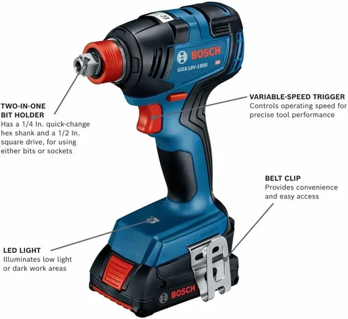 Miniatura 4 de BOSCH GXL18V-497B23 - Kit combinado de 4 herramientas de 18 V