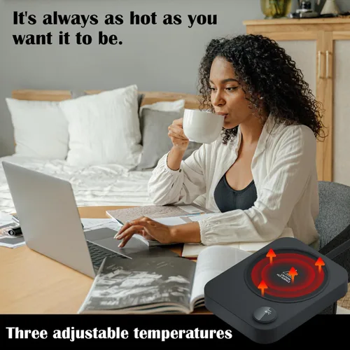 Miniatura 6 de Calentador de taza de café, calentador de café para escritorio con apagado automático y 3 ajustes de temperatura, calentador inteligente de taza