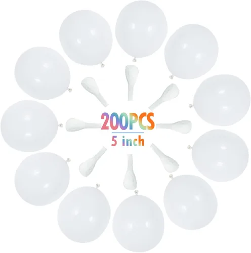 Miniatura 9 de BEISHIDA - 200 globos de 5 pulgadas de color rosa pastel, globos pequeños de color rosa bebé, globos mini de color rosa claro macaron, globos