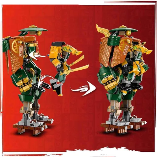 Miniatura 3 de LEGO NINJAGO Mechas del equipo ninja de Lloyd y Arin 71794 - Juego de juguetes de construcción, con 2 mechas y 5 minifiguras, idea para niños, niñas