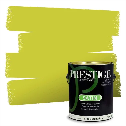 Miniatura 237 de PRESTIGE Paints Exterior Paint and Primer In One, 1-Gallon, Satin, Comparable Match of Benjamin Moore* Royal Linen* 931BM-PCM