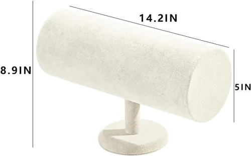 Miniatura 6 de Coward Organizador de diadema beige T-Bar, soporte de exhibición de banda para el cabello, estante de almacenamiento para niñas y mujeres