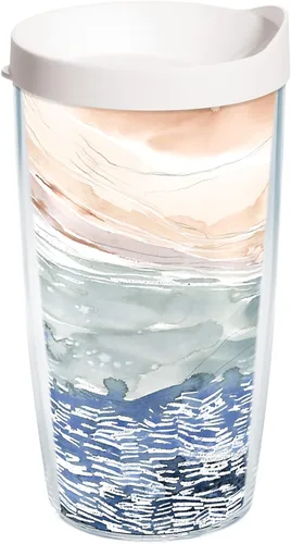Tervis Kelly Ventura Drift - Vaso aislado de doble pared hecho en Estados Unidos mantiene las bebidas frías y calientes, 16 onzas, clásico Vaso
