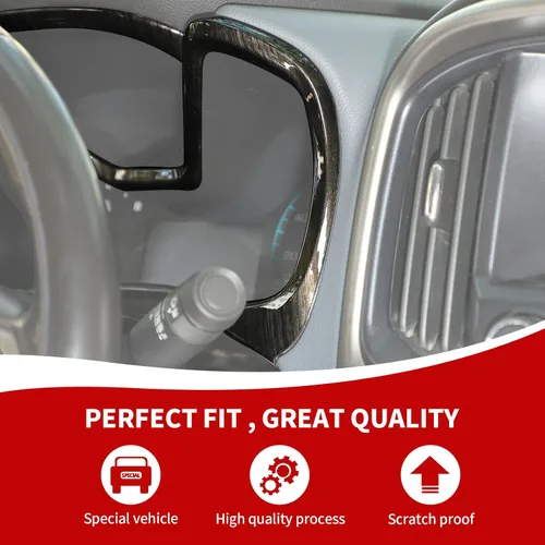 Miniatura 4 de RAZPOY Moldura del panel de salpicadero, cubierta de tablero de consola central compatible con Chevy Colorado 2014-2022 y accesorios interiores