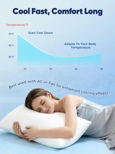 Miniatura 2 de Avolare Arc-Chill 3.0 - Juego de 2 fundas de almohada refrescantes tamaño Queen, fundas de almohada frescas para personas que duermen con calor