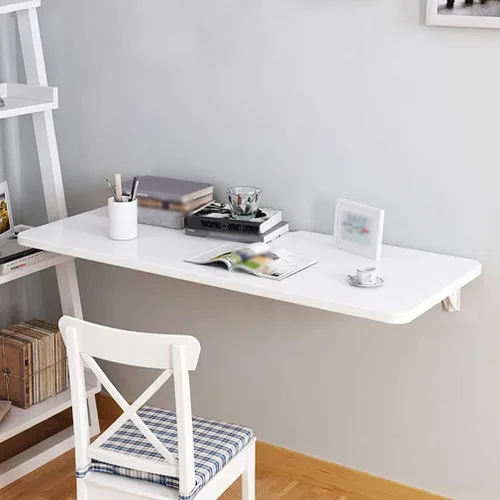 Miniatura 4 de Mesa plegable flotante de pared, mesa de comedor de cocina, mesa de ordenador portátil, mesa de jardín, mesita de noche, mesas de bar, banco