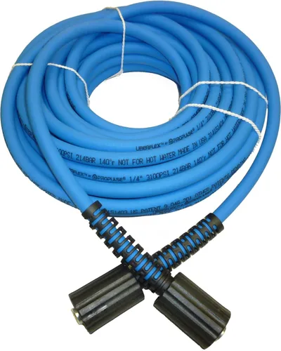 Miniatura 6 de UBERFLEX - Manguera de lavado a presión resistente a los golpes, 1/4 de pulgada x 25 pies, de 3100 psi, con dos (2) conectores de 22 mm