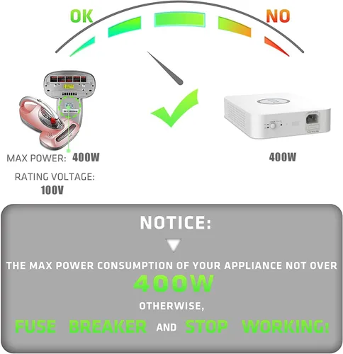 Miniatura 3 de Convertidor de voltaje de 120 V a 100 V Convertidor de voltaje toroidal reductor de 500 vatios para electrodomésticos japoneses utilizados en EE. UU