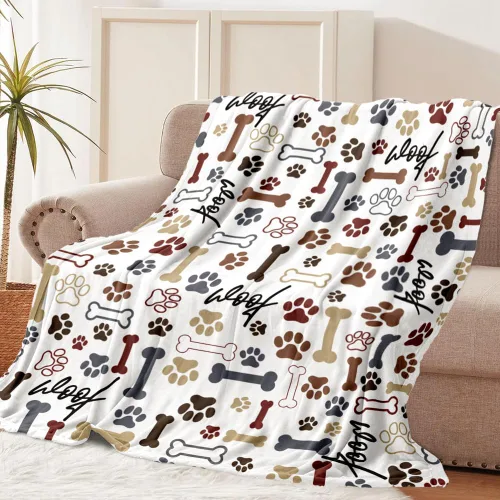 Miniatura 8 de Tupmnbry Manta tipo bóxer para perros y cachorros, manta de franela súper suave, ligera y esponjosa para mascotas lindas, 50 x 60 pulgadas