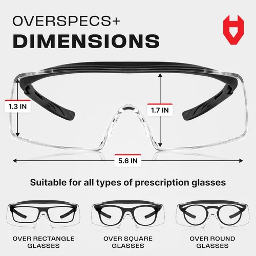 Miniatura 6 de NoCry Gafas de Seguridad Antivaho que se Ajustan Sobre Gafas con Lente Resistente a los Arañazos — Certificadas ANSI Z87 y OSHA, Gafas de Seguridad