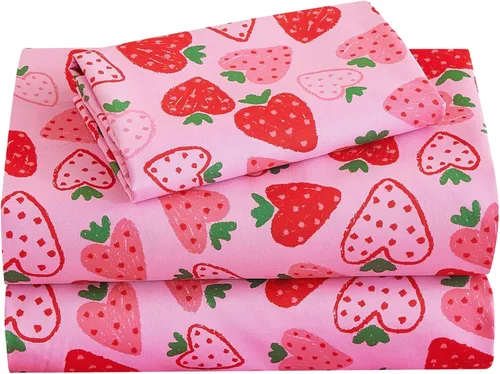 Miniatura 39 de Softan Juego de sábanas para niños, juego de sábanas individuales de 3 piezas, sábana bajera de microfibra con correas de esquina, transpirable