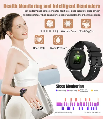 Miniatura 3 de Relojes inteligentes para mujeres y hombres, reloj inteligente de 1.72 pulgadas para teléfonos Android con monitor de frecuencia cardíaca