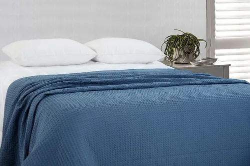 Miniatura 3 de HILLFAIR Manta de Algodón 100% Peinado– Mantas de Cama Tamaño Twin– Mantas Cálidas Suaves para Todas las Estaciones Transpirables Ligeras de Verano