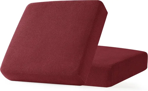 Miniatura 41 de CHUN YI - Funda elástica de cojín para sofá biplaza, funda de asiento de sofá con tela jacquard de elastano (mediana, color marfil blanco)