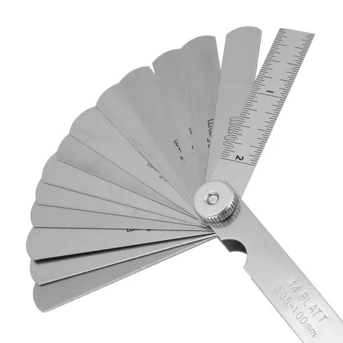 Kadimendium Feeler Gauge - Juego de calibrador de acero inoxidable para inspección de huecos, herramienta de medición de rosca, herramienta de