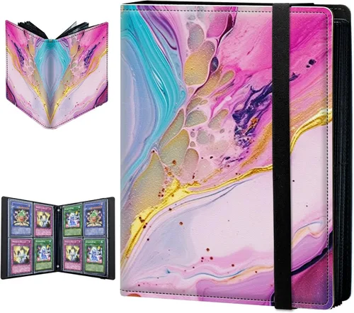 Miniatura 17 de Carpeta para tarjetas intercambiables, 4 bolsillos para tarjetas intercambiables, 160 bolsillos de doble cara, funda para tarjetas de tamaño Mujeres