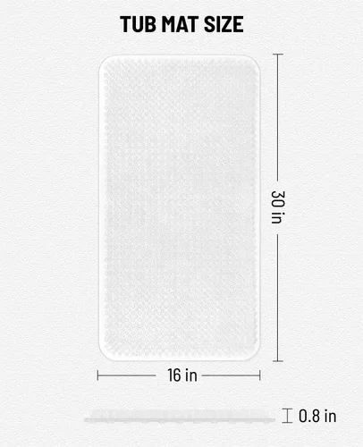 Miniatura 5 de Tapete antideslizante para bañera con ventosas, tapete de baño antideslizante para ducha, lavable a máquina, para bañera, niños, tapete para ducha