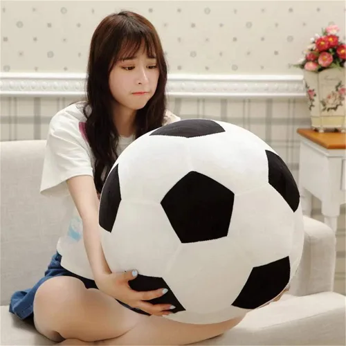 Miniatura 8 de AOQI Peluche esponjoso de pelota de fútbol, almohada de felpa suave y duradera, regalo de fútbol para niños, chicos y bebés