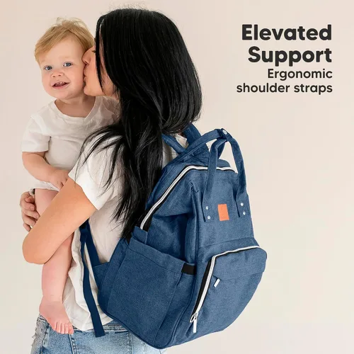 Miniatura 7 de Mochila para Pañales de KeaBabies - Gran Mochila para Bebés, para Niños y Niñas, Mochila de Pañales Impermeable de Gran Capacidad con Funciones Azul