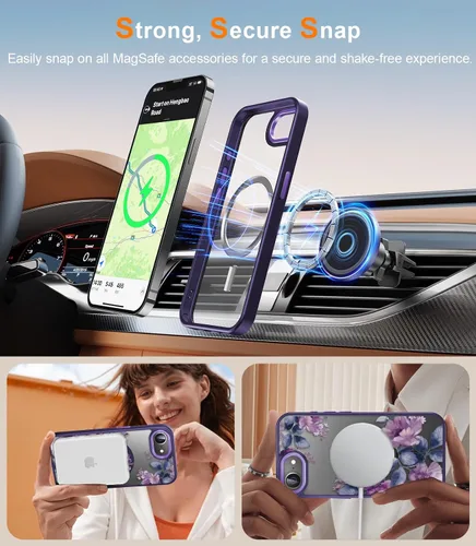 Miniatura 510 de Goodon para iPhone 15 Pro Max con protector de pantalla de privacidad, compatible con Magsafe, funda translúcida mate a prueba de golpes - Linda