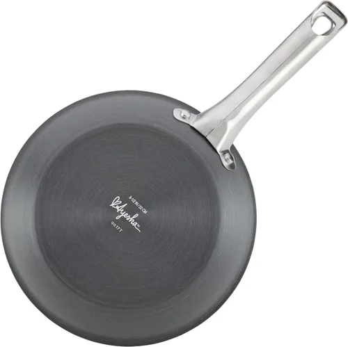 Miniatura 10 de Ayesha Curry Home Collection - Juego de ollas y sartenes antiadherentes anodizados duros, 9 piezas, gris carbón