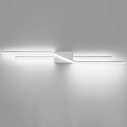 Miniatura 17 de SOLFART Luces de baño con acabado mate en negro, regulables, LED, para tocador, sobre espejo, 24 pulgadas, modernas, luces de pared