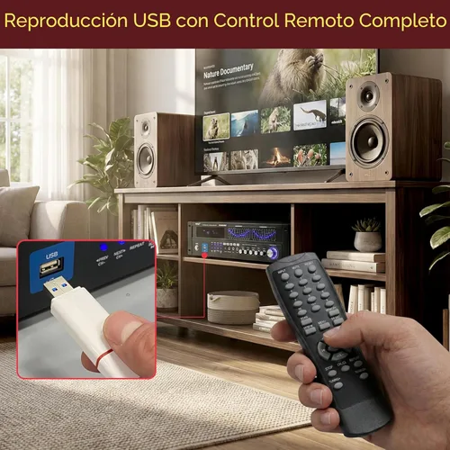 Miniatura 6 de Pyle - Amplificador híbrido Bluetooth para el hogar - Receptor de amplificador de potencia estéreo de montaje en rack de 6 canales, 2000 W