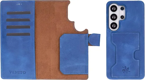 Miniatura 171 de Venito Florence - Funda de piel compatible con Samsung Galaxy S9, extra segura con bloqueo RFID, cartera desmontable para teléfono (gris decolorado)