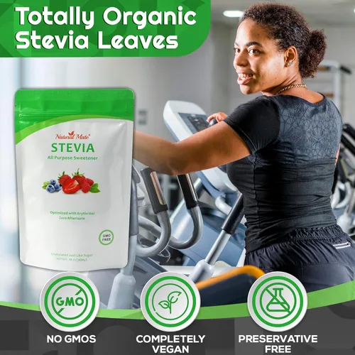 Miniatura 5 de Natural Mate Edulcorante sin calorías – Polvo granular orgánico de stevia mezclado con eritritol – Reemplazo de azúcar 2:1 para ceto, paleo, bajo IG