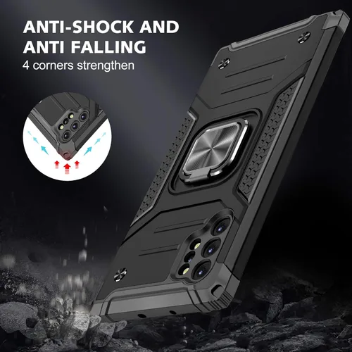 Miniatura 6 de Asuwish Funda para Samsung Galaxy Note 10 Plus Glaxay Note10+ 5G con protector de pantalla de vidrio templado y soporte de anillo para celular Negro