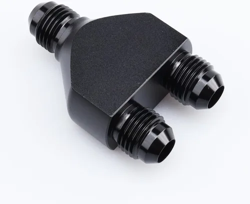 Miniatura 3 de AC PERFORMANCE -6 AN In to -6 AN Out Y Block Splitter Montaje de combustible Aluminio Negro