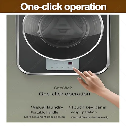 Miniatura 3 de Lavadoras de ropa portátiles Mini Lavadora Montada en la Pared Portátil Totalmente Automática Tambor Delantero Lavadora Capacidad de Lavado 6.6 lbs