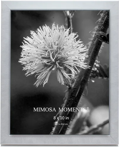 Miniatura 11 de Marco de fotos metálico, acabado satinado cepillado, exhibición de fotos para escritorio (plateado, 5 x 7 pulgadas)
