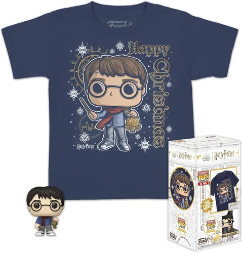 Funko Pocket Pop! & Tee: Harry Potter - Navidad Harry - Niños S
