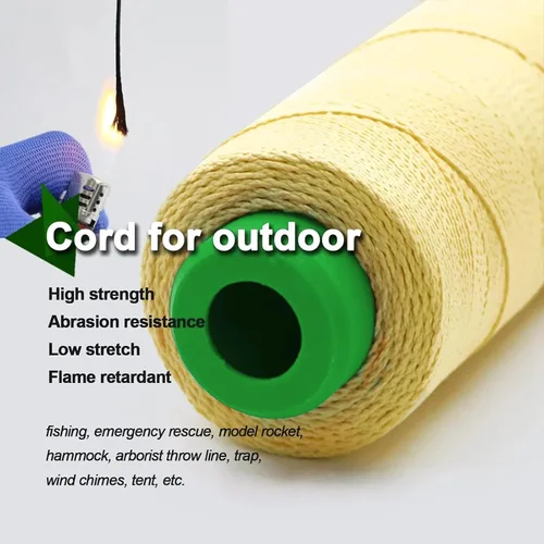 Miniatura 5 de 9KM DWLIFE Cuerda de cometa de Kevlar, 150 libras, 1000 pies, línea de Kevlar trenzada, baja elasticidad, alta resistencia, resistente, cable