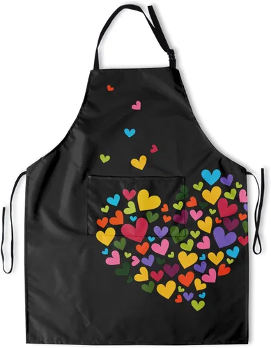 Miniatura 28 de Delantal con bolsillos, delantales para mujeres y hombres, delantal de cocina para cocinar, jardinería, servidor, camarera, pintura