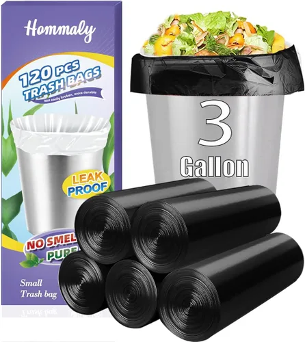 Miniatura 23 de Bolsas de basura pequeñas transparentes de 1 galón, 140 unidades (0.8-1 galón), bolsas de basura fuertes de 0.8 galones, 1 galón y 1.2 galones