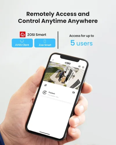 Miniatura 6 de ZOSI Sistema de cámara de seguridad de 5MP con audio, 4 cámaras PoE con cable de 4MP para interiores y exteriores, detección inteligente