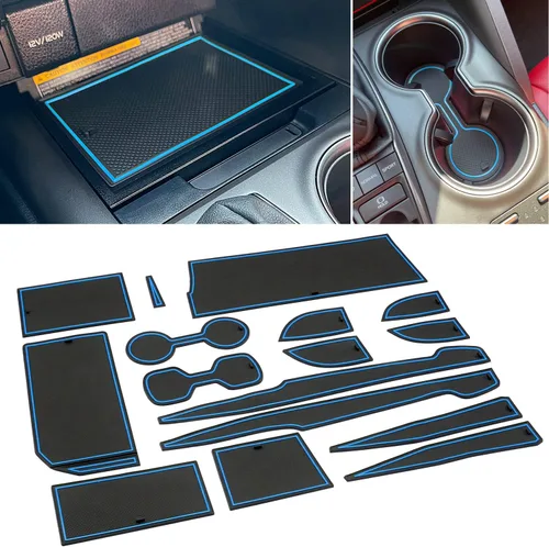 Miniatura 10 de Para Toyota Camry Accessories 2018 2019 2020 2021 2022 2023 2024 Inserto de portavasos personalizado, organizador de consola central, tapete de Negro