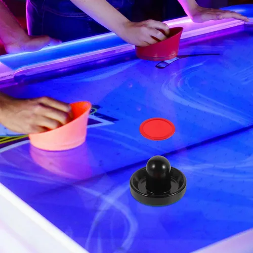 Miniatura 9 de Air Hockey Pusher and Pucks Set Push Handles with Pucks for Table Hockey Durable Accessories for Family Entertainment and Interactive Play