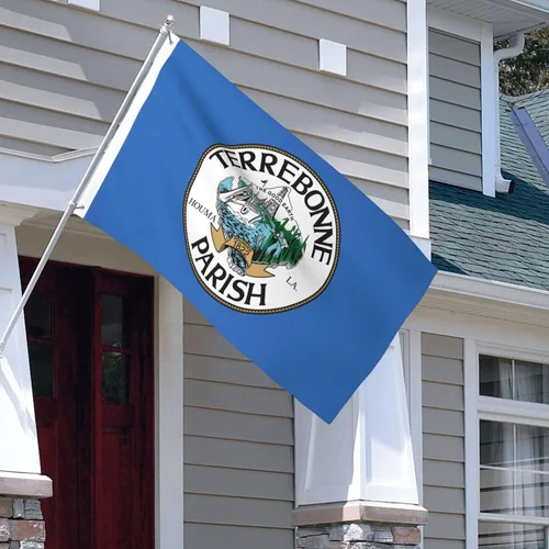 Miniatura 4 de Bandera de la parroquia de Terrebonne, bandera de Luisiana de 3 x 5 pies, banderas duraderas de doble cara para exteriores, banderas decorativas