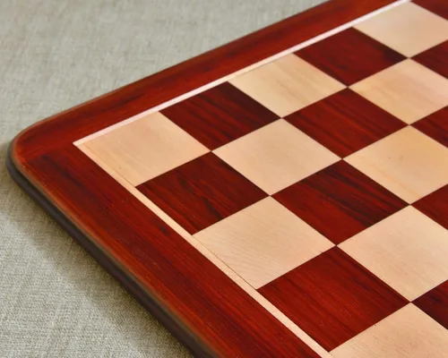Miniatura 7 de Luxury Solid Wooden Chess Board – Blood Red Bud Rosewood (Padauk), 23" 60 mm Squares Handmade Premium Board