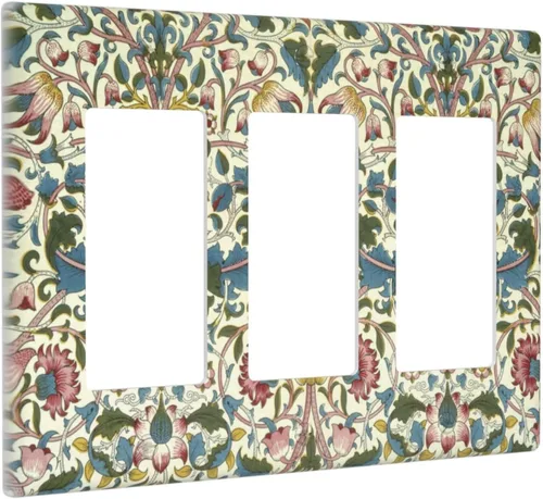 Miniatura 1331 de Placa Decorativa de Pared de Granja Rústica con Cuerno de Madera para Puerta de Granero 1 Banda Duplex Cubiertas de Toma Eléctrica Soltera