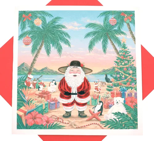 Miniatura 9 de Globo de nieve de Navidad, tarjeta de Navidad con filigrana - Arte único dedicado hecho a mano, tarjeta de felicitación de diseño para toda ocasión